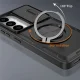 Samsung Galaxy S26 dėklas su kameros dangteliu, stovu ir MagSafe, juodas