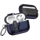 Dėklas Tech-Protect Slim Hook skirtas AirPods Pro 3 su stovu, tamsiai mėlynas