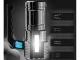 Powerful rechargeable LED spotlight flashlight 2-in-1, black