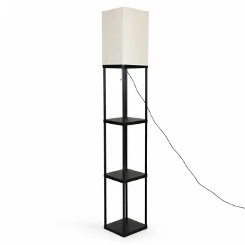 Pastatomas šviestuvas su lentynomis 142169, E27, 160 cm, juodas