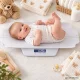Elektroninės kūdikių ir vaikų svarstyklės iki 100 kg su 60 cm matuokle ir LCD, baltos