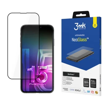 3mk NeoGlass apsauginis stiklas, skirtas iPhone 15 Plus