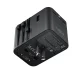 Kelioninis adapteris Acefast Z8 GaN 45W su 2500W AC lizdu, 3x USB-C, 2x USB-A, juodas