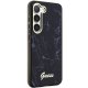 Guess Marble Collection dėklas Samsung Galaxy S23+ telefonui, juodas
