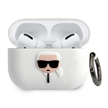 Karl Lagerfeld Silicone Ikonik Case for AirPods Pro White