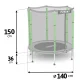Batutas su apsauginiu tinklu Neo-Sport Ns-04Z240F 140 cm (4,5 ft)
