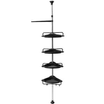 Telescopic Bathroom Shelf Black