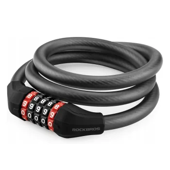 Rockbros RKS507-1BK kodinė dviračio spyna, 1.8 m, juoda