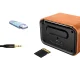 Nešiojamas retro radijas ir Bluetooth garsiakalbis AUX, rudas