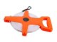 Measuring tape 50m with rewind, centimeters/inches, orange