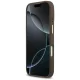 Guess 4G Logo Plate MagSafe dėklas iPhone 17, rudas