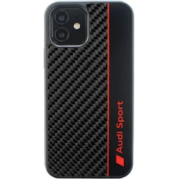 Audi Carbon Fiber Stripe telefono dėklas iPhone 11 / XR 6.1", juodas