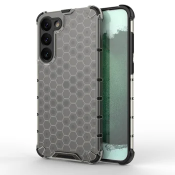 Hibridinis apsauginis dėklas Samsung Galaxy S23+ Honeycomb, juodas