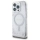 Guess Resin Gradient Glitter MagSafe dėklas telefonui iPhone 16 Pro, sidabrinis
