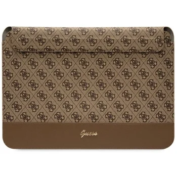 Guess 4G Stripe Metal Logo dėklas nešiojamam kompiuteriui 14", rudas