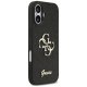 Guess iPhone 17 dėklas Fixed Glitter Big 4G, juodas