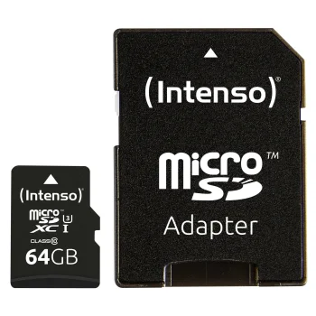 Intenso microSDXC 64GB UHS-I U3 V30 Professional atminties kortelė su adapteriu