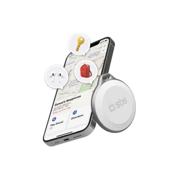 SBS Track My Circle IP65 Locator Compatible with Apple Find My - White