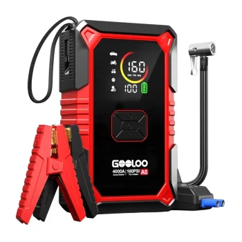 Užvedimo įrenginys su kompresoriumi GOOLOO A5, 4000A, 160 PSI, 74Wh