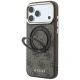Dėklas Guess Ring Stand 360 4G Classic Logo MagSafe, iPhone 18 Pro / 17 Pro, Brown