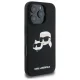 Karl Lagerfeld Silicone Double Heads MagSafe dėklas iPhone 16 Pro telefonui, juodas
