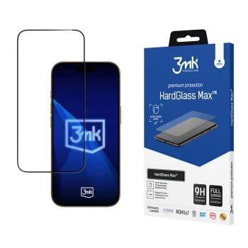 Reinced 3mk HardGlass Max Black Tempered Glass  Apple iPhone 17 Pro Max