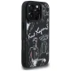 Karl Lagerfeld Grained Pattern & Logo MagSafe dėklas skirtas iPhone 16 Pro, juodas
