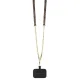 Guess Crossbody 4G Metal Logo dėklas su dirželiu iPhone 15, rudas