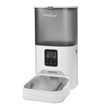 Automatinis gyvūnų maisto dozatorius GreenBlue GB393, 6 l, baltas