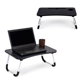Modernhome Laptop Stand / Bed Table 60x40 cm, Black