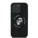 Karl Lagerfeld Silicone Karl&Choupette Heads Ring MagSafe dėklas iPhone 16 Pro Max, juodas