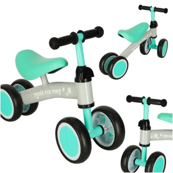 TRIKE FIX TINY keturratis balansinis dviratukas vaikams, mėtų spalvos
