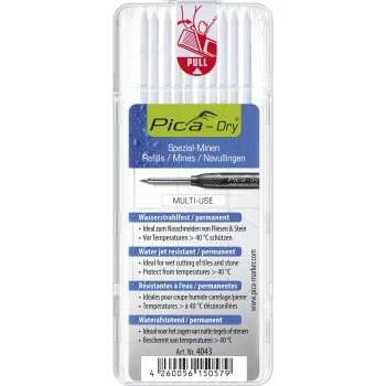 Pica DRY 4043 baltos žymeklio šerdelės 2,8 mm, 10 vnt.