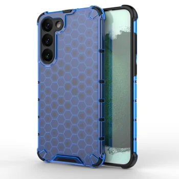 Case for Samsung Galaxy S23+, Honeycomb Hybrid Cover, Blue