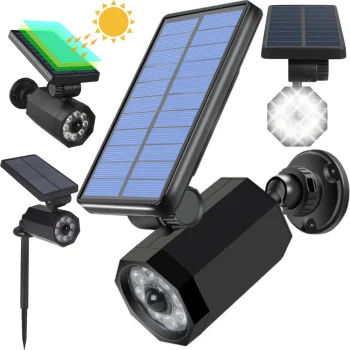 Solarinis sodo šviestuvas įsmeigiamas 8 LED su judesio ir sutemų jutikliu