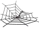 Halloween Decoration Black Spider Web, 90x90 cm