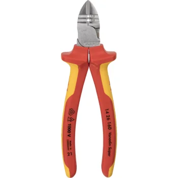 Šoninės kirpimo replės izoliacijai šalinti KNIPEX 14 26 160, 160 mm, VDE