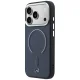 Mercedes Leather 3D MagSafe Case for iPhone 17 Pro, Navy Blue