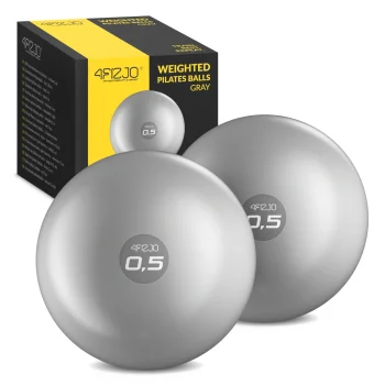 Weighted Pilates Balls 4FIZJO Toning Ball 2 x 0.5 kg, Grey