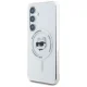 Karl Lagerfeld Button Choupette MagSafe dėklas Samsung Galaxy S25, baltas