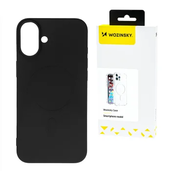 Silikoninis dėklas Liquid Silicone Case MagSafe skirtas Samsung Galaxy S25, juodas