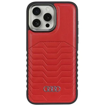 Audi dėklas iPhone 14 Pro Max telefonui su MagSafe, raudonas