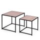 ModernHome industrinio stiliaus kavos staliukų rinkinys (2 vnt.), modelis 139698