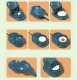 Plastic Dumpling Mold with Dough Press, 20 cm, Blue