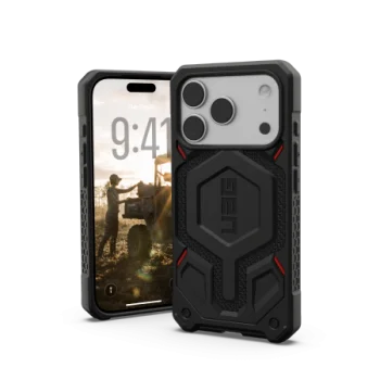 UAG Monarch Pro MagSafe dėklas iPhone 17 Pro telefonui, juodas