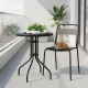 Multigarden apvalus sodo stalas 60 cm, juodas