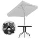 Sodo stalas Multigarden 80x80 cm, su vieta skėčiui, juodas