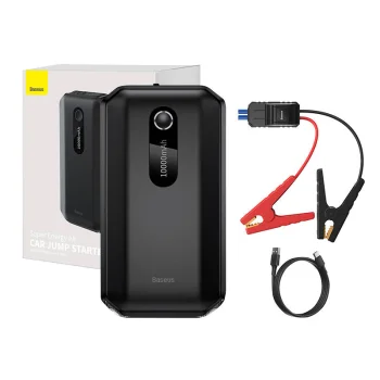 Baseus Super Energy automobilinis paleidėjas ir išorinė baterija 10000mAh, juodas