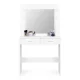 ModernHome CHDT03 Vanity Table with LED Mirror and Stool, White