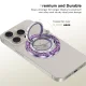 Tech-Protect MMR200 MagSafe magnetinis žiedas-laikiklis, violetinis su kristalais